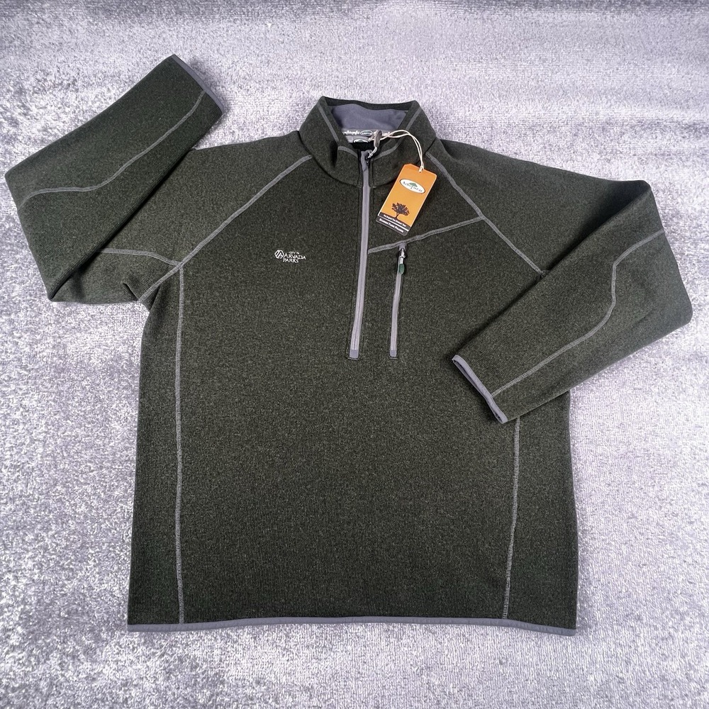 Arborwear Staghorn Fleece Mens Green 1/4 zip Pullover Jacket SIZE 2XL NWT logo